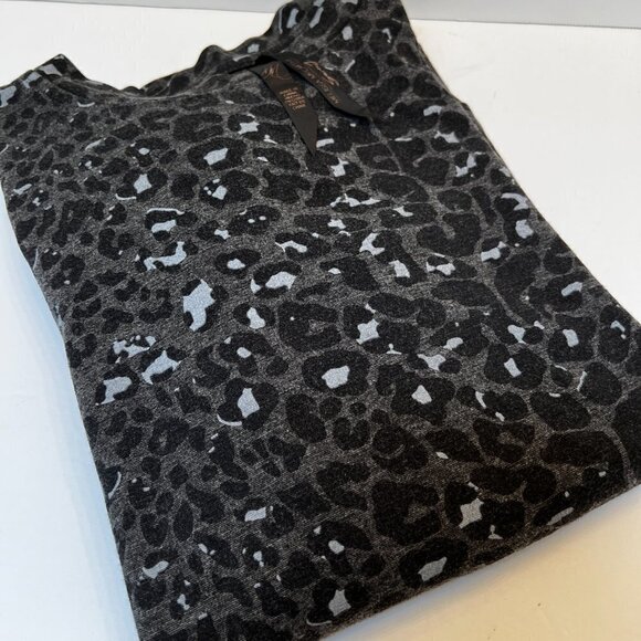 Melissa McCarthy x Seven7‎ Long Sleeve Black Leopard Jersey Tunic Top XL (READ) - Picture 9 of 10